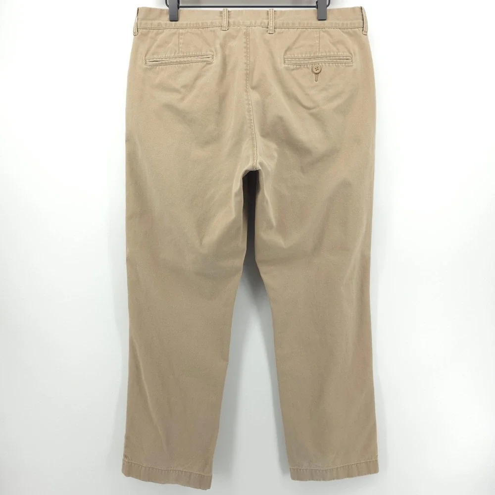 J.Crew The Sutton Men Pants 34x30 Khaki Tan Straight Leg Chino Business Casual